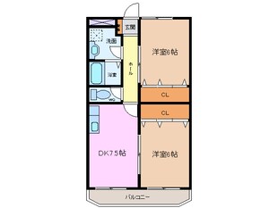 ラヴィータ白子の物件間取画像